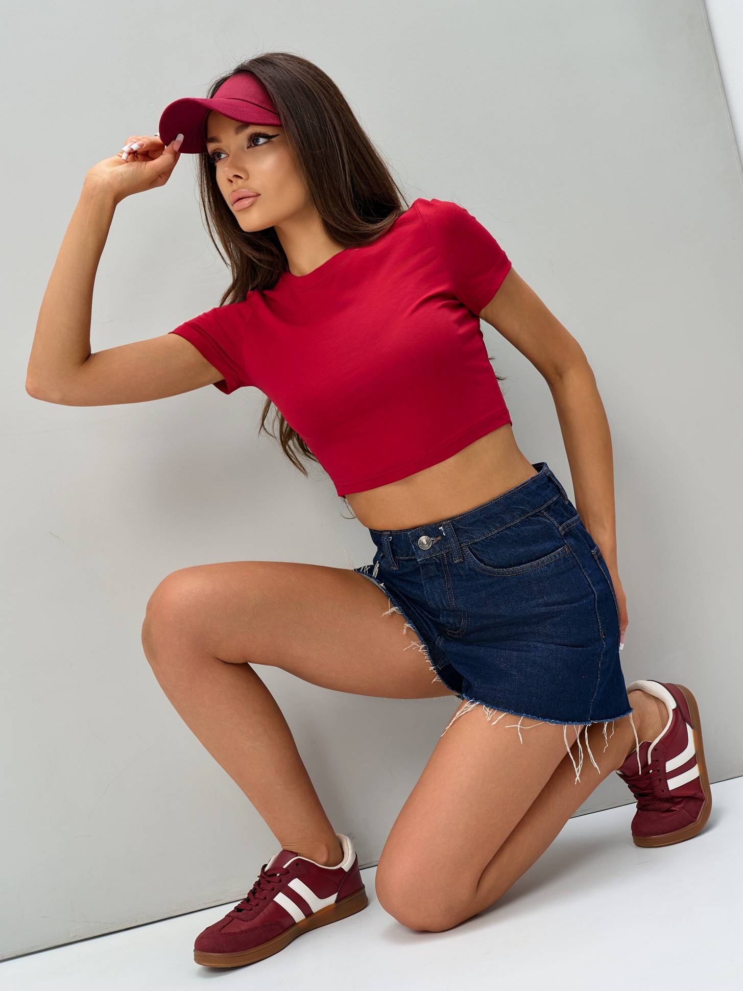 Кроп топ с коротким рукавом набор 2 шт