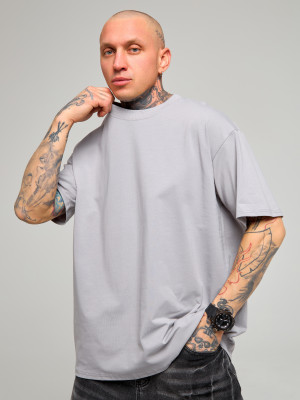 Футболка оверсайз базовая серая 