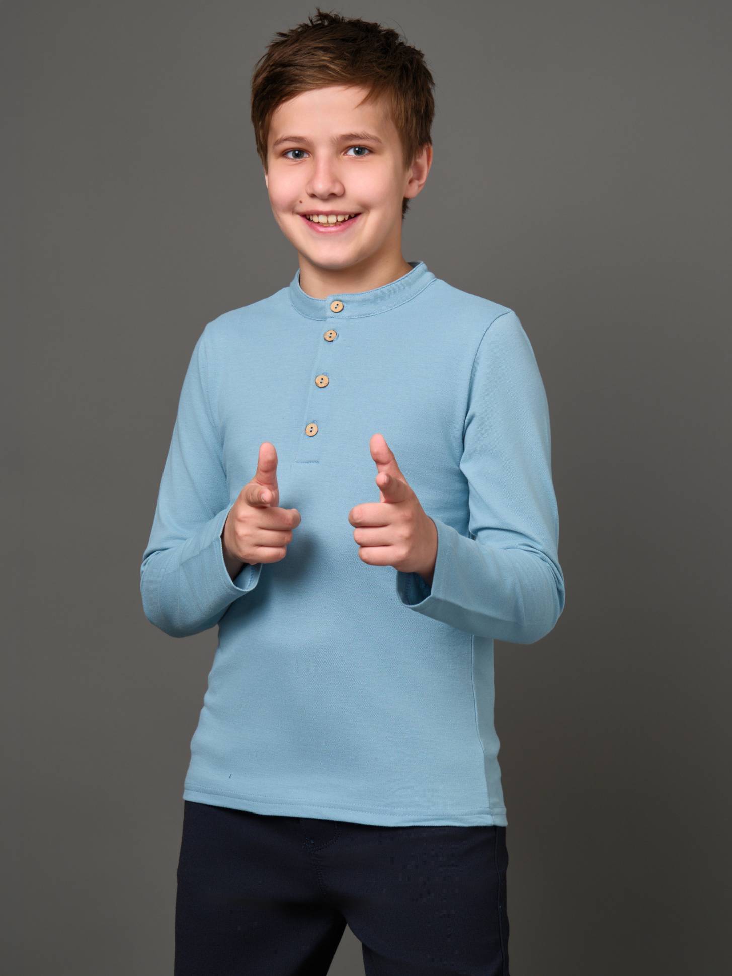Поло с длинным рукавом 